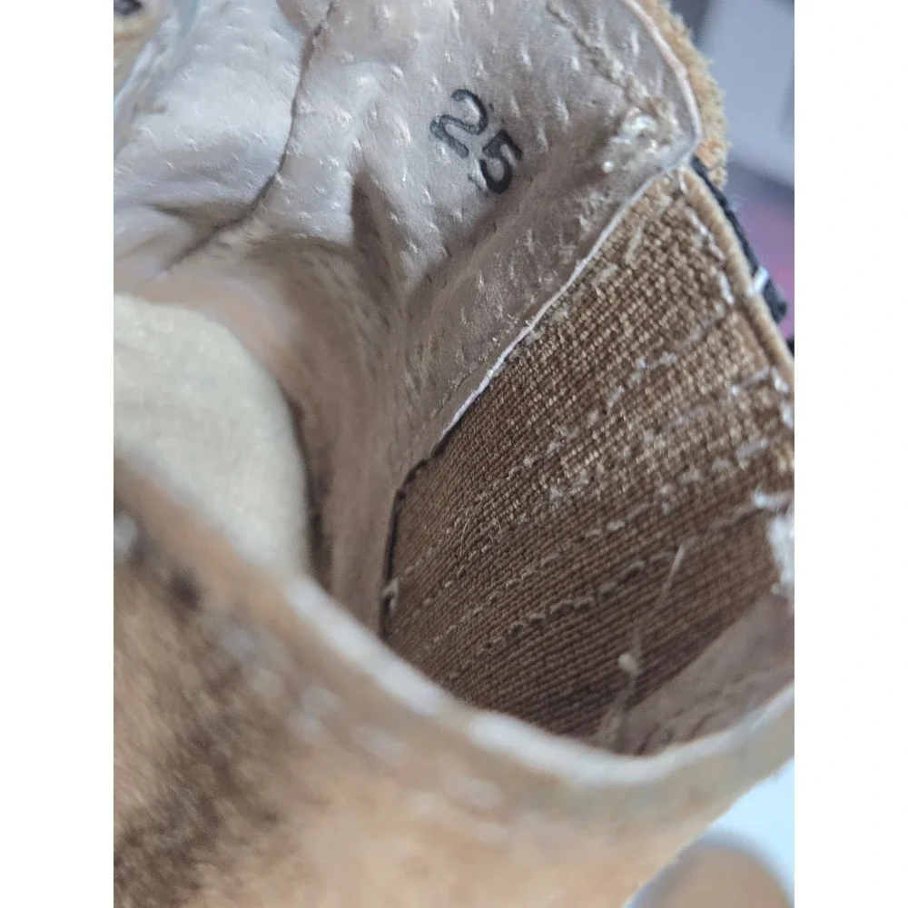 Kids Suede Chelsea Boots Size‎ 25 Pull On Ankle Boots Glitter Accents Casual